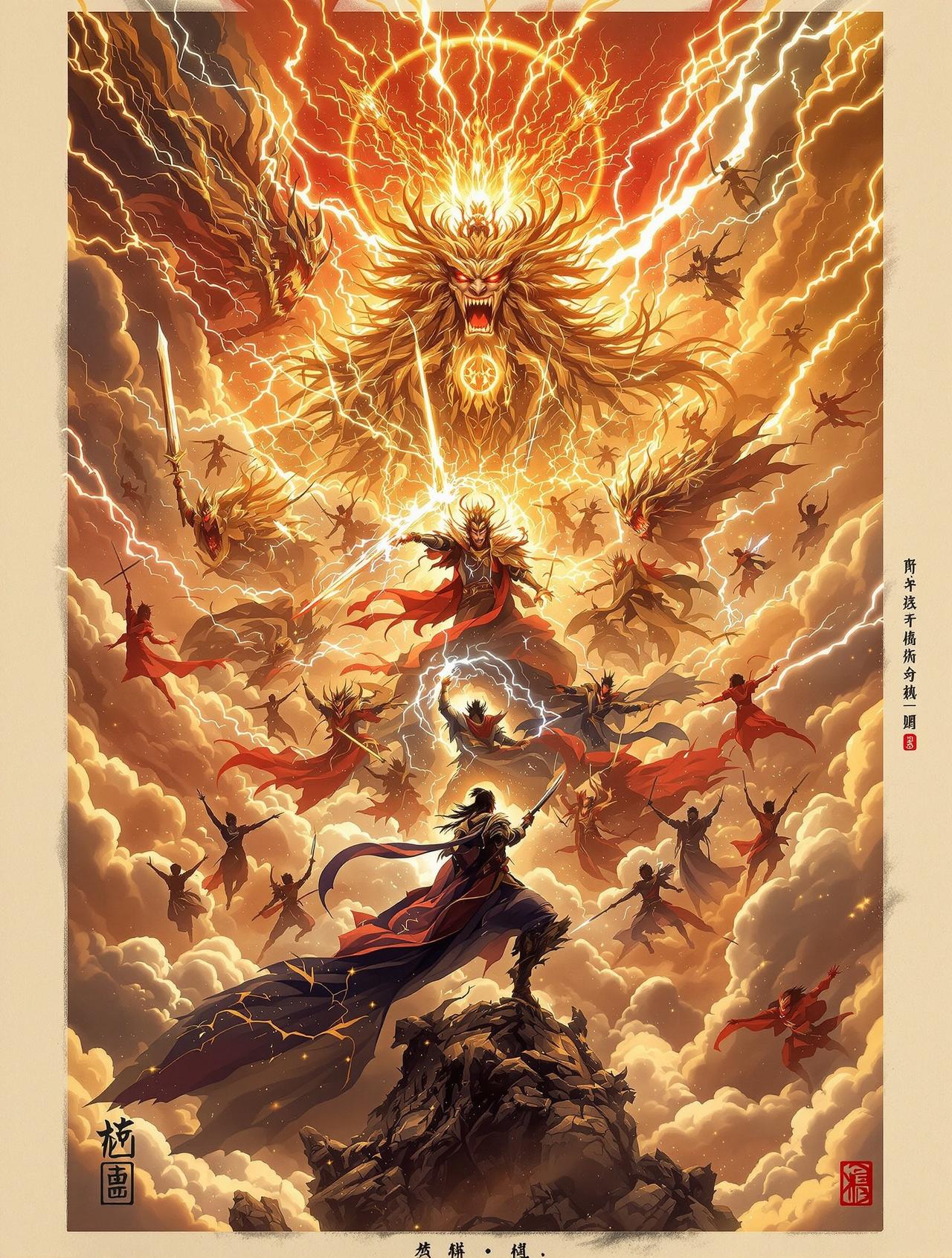 美女影视传媒作品《封神第一部》海报,中国神话史诗开篇